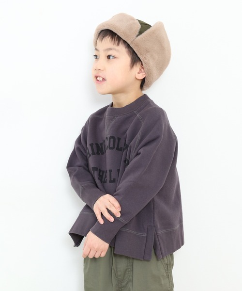 OMNES（オムネス）の「裏毛スウェット プルオーバー KIDS（スウェット・キッズ・チャコール/ベージュ/アイボリー・110cm/100cm）」の2枚目の写真