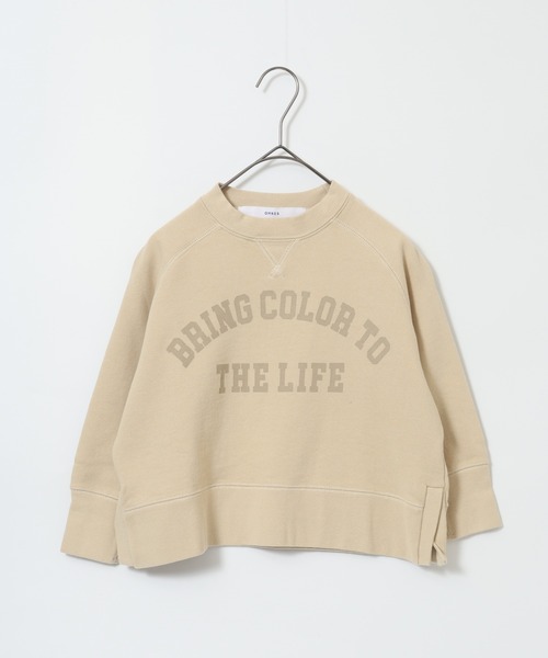 OMNES（オムネス）の「裏毛スウェット プルオーバー KIDS（スウェット・キッズ・チャコール/ベージュ/アイボリー・110cm/100cm）」の5枚目の写真