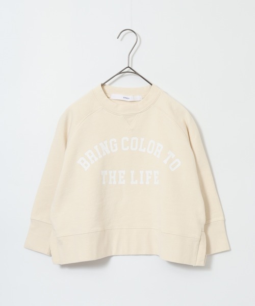 OMNES（オムネス）の「裏毛スウェット プルオーバー KIDS（スウェット・キッズ・チャコール/ベージュ/アイボリー・110cm/100cm）」の4枚目の写真