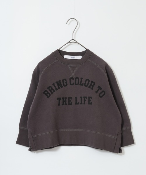 OMNES（オムネス）の「裏毛スウェット プルオーバー KIDS（スウェット・キッズ・チャコール/ベージュ/アイボリー・110cm/100cm）」の6枚目の写真