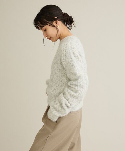 CRAFT STANDARD BOUTIQUE(クラフトスタンダードブティック)の「シャーリングスリーブニットプルオーバー(ニット/セーター・レディース・ブラウン/チャコールグレー/ホワイト系その他・FREE)」の11枚目の写真