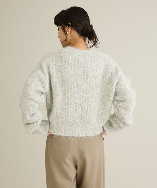 CRAFT STANDARD BOUTIQUE(クラフトスタンダードブティック)の「シャーリングスリーブニットプルオーバー(ニット/セーター・レディース・ブラウン/チャコールグレー/ホワイト系その他・FREE)」の12枚目の写真