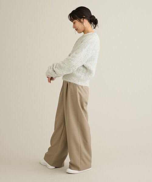 CRAFT STANDARD BOUTIQUE(クラフトスタンダードブティック)の「シャーリングスリーブニットプルオーバー(ニット/セーター・レディース・ブラウン/チャコールグレー/ホワイト系その他・FREE)」の15枚目の写真