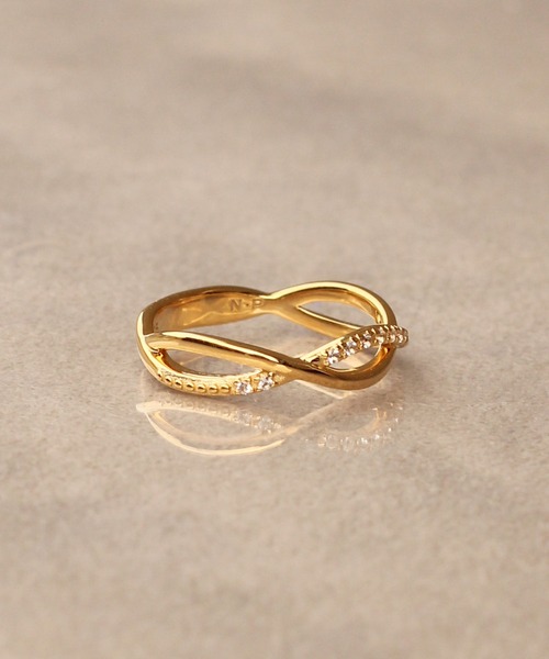 NOIR DE POUPEE（ノワールドプーペ）の「【WEB限定】K18vermeil ホワイトトパーズクロスリング（リング・レディース・ゴールド・#11/#13/#15）」の15枚目の写真