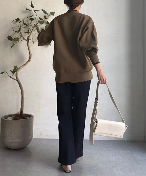 DouDou（ドゥドゥ）の「バイカラーVカーディガン（カーディガン/ボレロ・レディース・キャメル/アイボリー・FREE）」の16枚目の写真