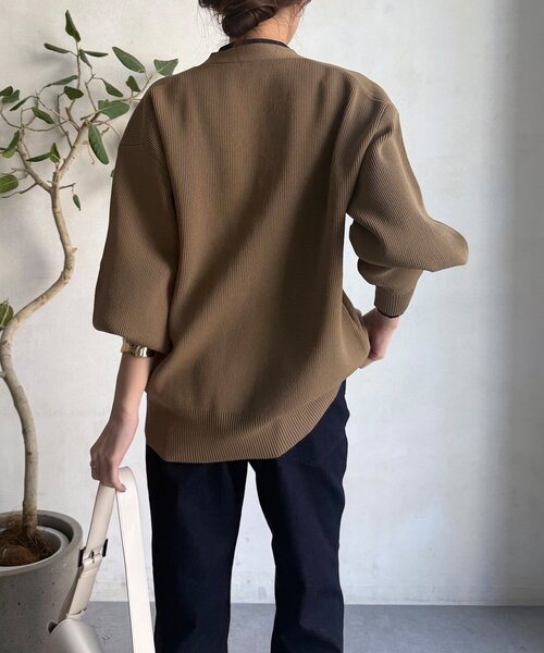 DouDou（ドゥドゥ）の「バイカラーVカーディガン（カーディガン/ボレロ・レディース・キャメル/アイボリー・FREE）」の20枚目の写真