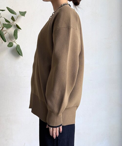 DouDou（ドゥドゥ）の「バイカラーVカーディガン（カーディガン/ボレロ・レディース・キャメル/アイボリー・FREE）」の22枚目の写真