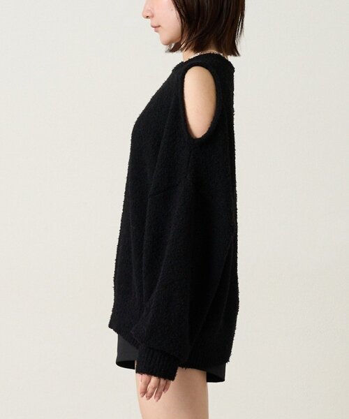 mline（エムライン）の「[mline]【前後2WAY】肩あき 2WAYニット（ニット/セーター・レディース・チャコールグレー/ブルー/アイボリー/ブラック・FREE）」の13枚目の写真