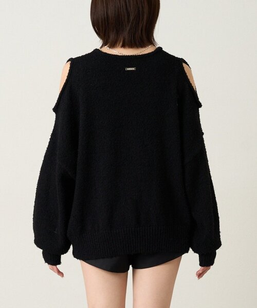 mline（エムライン）の「[mline]【前後2WAY】肩あき 2WAYニット（ニット/セーター・レディース・チャコールグレー/ブルー/アイボリー/ブラック・FREE）」の12枚目の写真