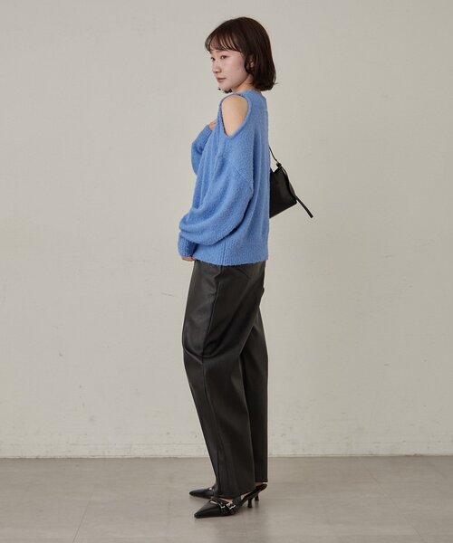 mline（エムライン）の「[mline]【前後2WAY】肩あき 2WAYニット（ニット/セーター・レディース・チャコールグレー/ブルー/アイボリー/ブラック・FREE）」の20枚目の写真