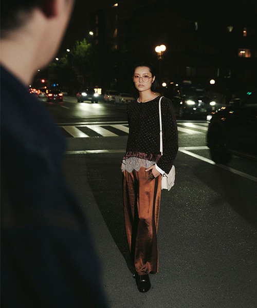 studio CLIP（スタディオクリップ）の「【daily CLIP】キラキラジャケット（ノーカラージャケット・レディース・ブラウン/ブラック・FREE）」の9枚目の写真