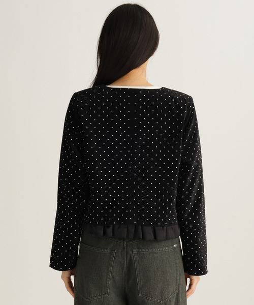 studio CLIP（スタディオクリップ）の「【daily CLIP】キラキラジャケット（ノーカラージャケット・レディース・ブラウン/ブラック・FREE）」の20枚目の写真