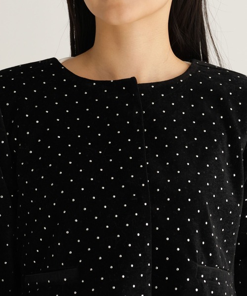 studio CLIP（スタディオクリップ）の「【daily CLIP】キラキラジャケット（ノーカラージャケット・レディース・ブラウン/ブラック・FREE）」の21枚目の写真