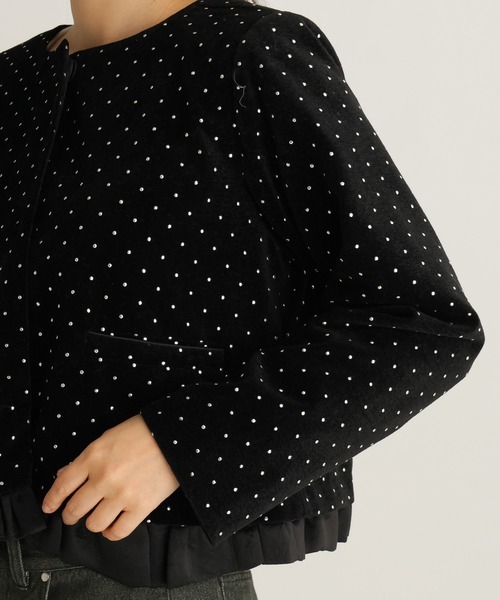 studio CLIP（スタディオクリップ）の「【daily CLIP】キラキラジャケット（ノーカラージャケット・レディース・ブラウン/ブラック・FREE）」の22枚目の写真