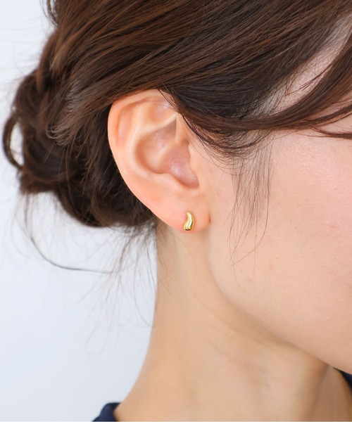 Rennet(レネット)の「【 金属アレルギー対応 】 ミニサイズしずくアシンメトリーピアス(ピアス(両耳用)・レディース・ゴールド/シルバー・FREE)」の9枚目の写真