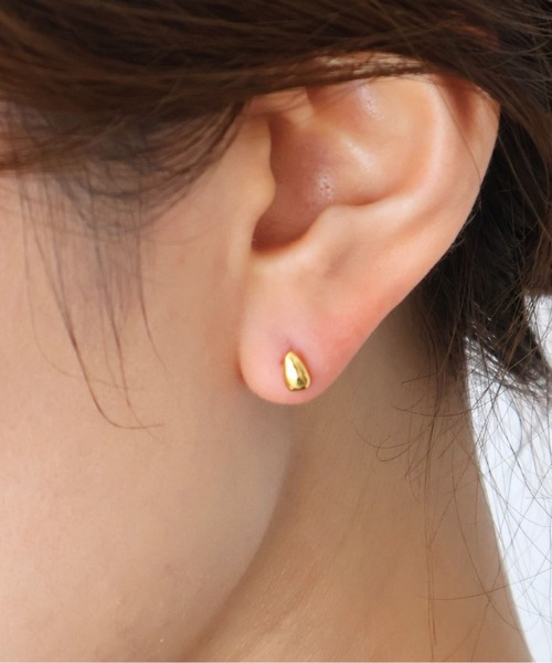 Rennet(レネット)の「【 金属アレルギー対応 】 ミニサイズしずくアシンメトリーピアス(ピアス(両耳用)・レディース・ゴールド/シルバー・FREE)」の10枚目の写真