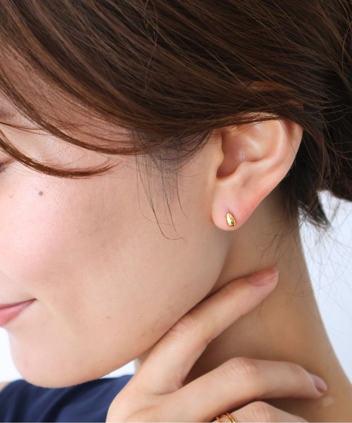 Rennet(レネット)の「【 金属アレルギー対応 】 ミニサイズしずくアシンメトリーピアス(ピアス(両耳用)・レディース・ゴールド/シルバー・FREE)」の13枚目の写真