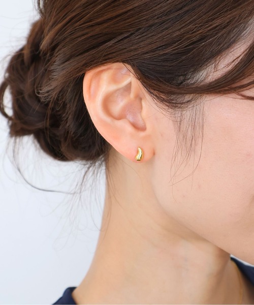 Rennet(レネット)の「【 金属アレルギー対応 】 ミニサイズしずくアシンメトリーピアス(ピアス(両耳用)・レディース・ゴールド/シルバー・FREE)」の14枚目の写真