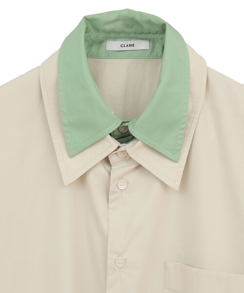 CLANE（クラネ）の「【CLANE/クラネ】TWO TONE LAYERED SHIRTS/ツートーンレイヤードシャツ（シャツ/ブラウス・レディース・ベージュ/ブラック/ブルー・1）」の15枚目の写真