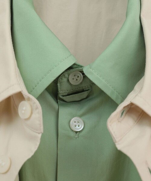 CLANE（クラネ）の「【CLANE/クラネ】TWO TONE LAYERED SHIRTS/ツートーンレイヤードシャツ（シャツ/ブラウス・レディース・ベージュ/ブラック/ブルー・1）」の16枚目の写真