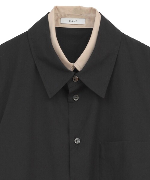 CLANE（クラネ）の「【CLANE/クラネ】TWO TONE LAYERED SHIRTS/ツートーンレイヤードシャツ（シャツ/ブラウス・レディース・ベージュ/ブラック/ブルー・1）」の5枚目の写真