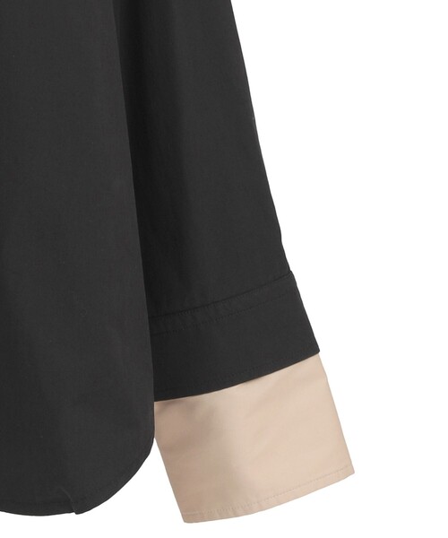 CLANE（クラネ）の「【CLANE/クラネ】TWO TONE LAYERED SHIRTS/ツートーンレイヤードシャツ（シャツ/ブラウス・レディース・ベージュ/ブラック/ブルー・1）」の10枚目の写真
