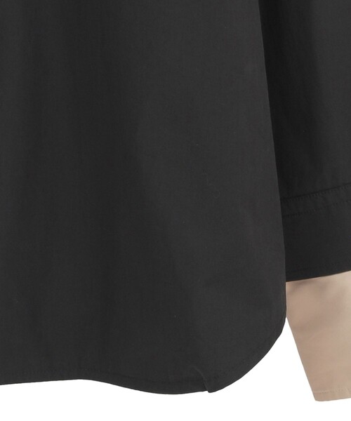 CLANE（クラネ）の「【CLANE/クラネ】TWO TONE LAYERED SHIRTS/ツートーンレイヤードシャツ（シャツ/ブラウス・レディース・ベージュ/ブラック/ブルー・1）」の11枚目の写真