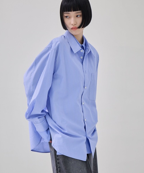 CLANE/クラネ】TWO TONE LAYERED SHIRTS/ツートーンレイヤードシャツ