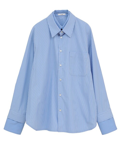 CLANE/クラネ】TWO TONE LAYERED SHIRTS/ツートーンレイヤードシャツ