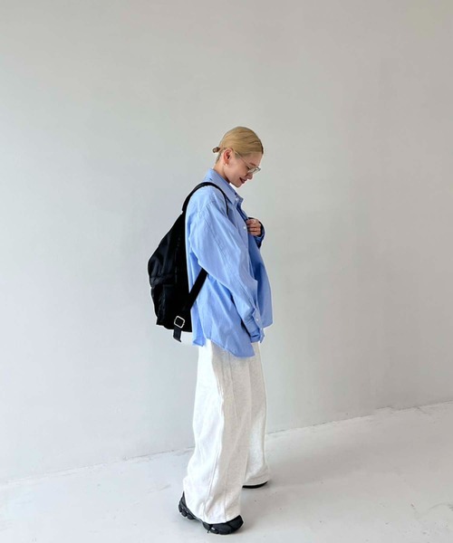 シャツ+ブラウス(長袖+七分) CLANE TWO TONE LAYERED SHIRTS CLANE/クラネ】TWO TONE LAYERED SHIRTS/ツートーンレイヤードシャツ