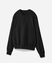 HARE | Premium Woolヘンリーネックニット(HARE)(ニット/セーター)