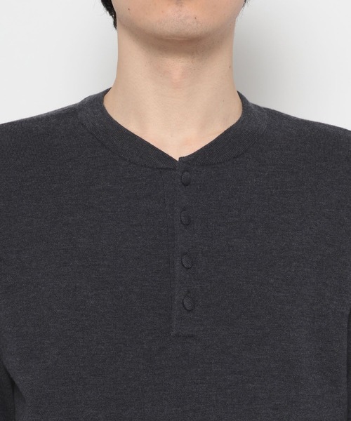 HARE（ハレ）の「Premium Woolヘンリーネックニット(HARE)（ニット/セーター・メンズ・チャコールグレー/ブラック・FREE）」の15枚目の写真