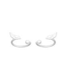 Ball wing ring twin set pearl white