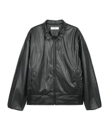 GUVO（グボ）の「Faux leather banding jacket（ライダースジャケット）」