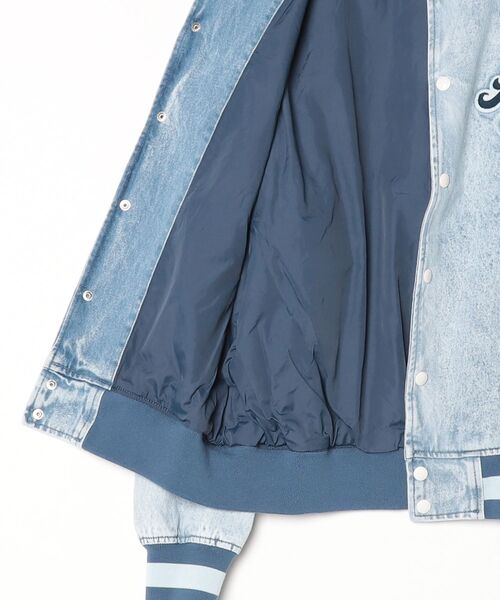 AAPE BY A BATHING APE（エーエイプバイアベイシングエイプ）の「AAPE DENIM VARSITY JACKET（スタジャン・メンズ・ブルー系その他2・MEDIUM/SMALL/X-LARGE/LARGE）」の7枚目の写真