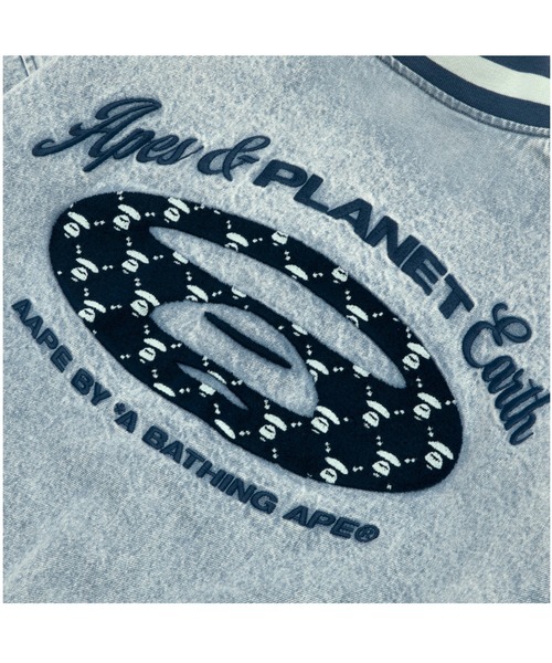 AAPE BY A BATHING APE（エーエイプバイアベイシングエイプ）の「AAPE DENIM VARSITY JACKET（スタジャン・メンズ・ブルー系その他2・MEDIUM/SMALL/X-LARGE/LARGE）」の5枚目の写真