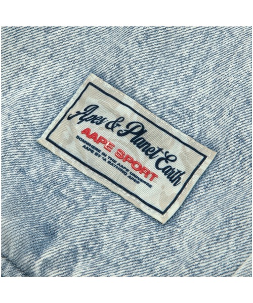 AAPE BY A BATHING APE（エーエイプバイアベイシングエイプ）の「AAPE DENIM VARSITY JACKET（スタジャン・メンズ・ブルー系その他2・MEDIUM/SMALL/X-LARGE/LARGE）」の4枚目の写真