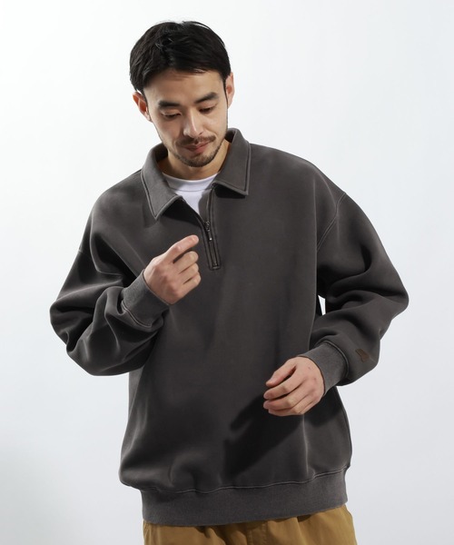 BAYFLOW（ベイフロー）の「ピグメントハーフジッププルオーバー（Tシャツ/カットソー・メンズ・ブルー/ライトグレー/チャコール・MEDIUM/LARGE）」の3枚目の写真