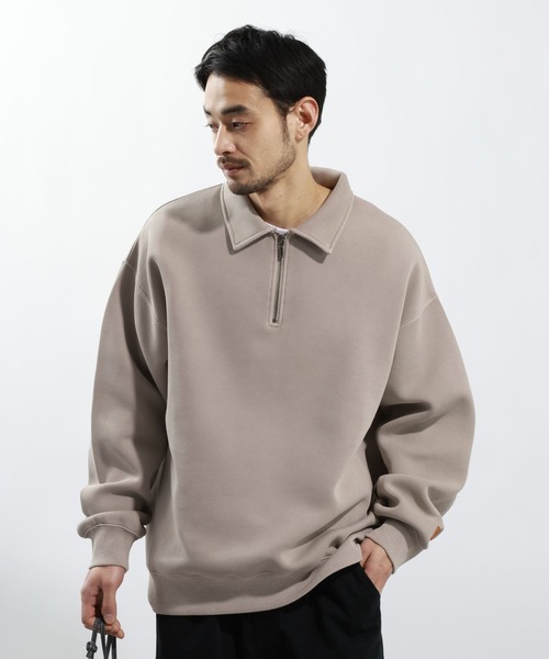 BAYFLOW（ベイフロー）の「ピグメントハーフジッププルオーバー（Tシャツ/カットソー・メンズ・ブルー/ライトグレー/チャコール・MEDIUM/LARGE）」の2枚目の写真