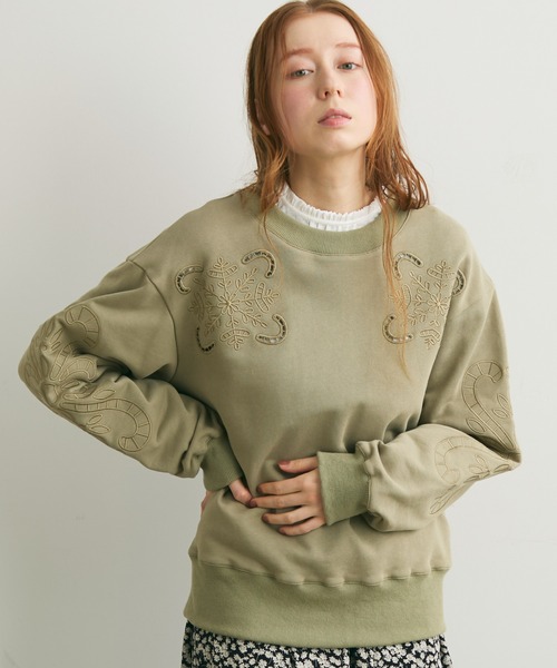 Crisp(クリスプ)の「フリルネック刺繍ブラウス(シャツ/ブラウス・レディース・ホワイト・FREE)」の18枚目の写真