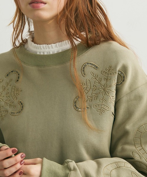 Crisp(クリスプ)の「フリルネック刺繍ブラウス(シャツ/ブラウス・レディース・ホワイト・FREE)」の19枚目の写真