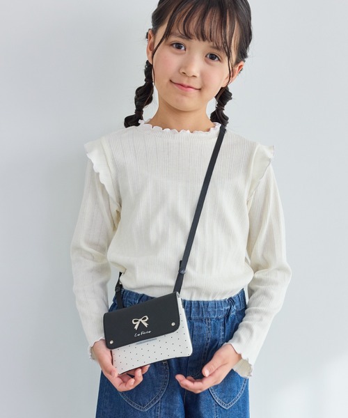 KIDS/キッズ】【Coboca+/コボカプラス】合皮ドットリボンマルチ