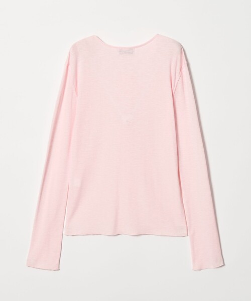 EMMEL REFINES（エメルリファインズ）の「＜EMMEL REFINES＞EM スラブテレコ カット カーディガン（カーディガン/ボレロ・レディース・オフホワイト/ライトブルー/ライトピンク・FREE）」の7枚目の写真