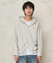 NOISE（ノイズ）の「ストリングフードシャツ - ベージュ（シャツ/ブラウス）」