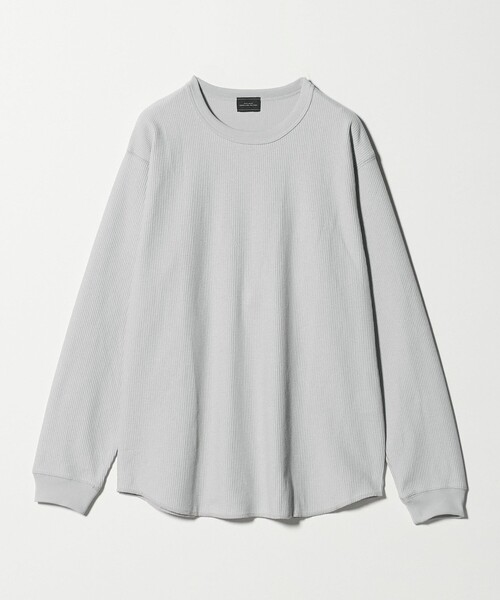 green label relaxing（グリーンレーベルリラクシング）の「ドライワッフル クルーネック Tシャツ -吸水速乾-（Tシャツ/カットソー・メンズ・ライトグレー/ホワイト/ブラック・M/XL/L/XXL/S）」の10枚目の写真