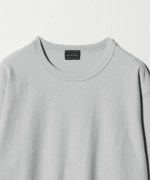 green label relaxing（グリーンレーベルリラクシング）の「ドライワッフル クルーネック Tシャツ -吸水速乾-（Tシャツ/カットソー・メンズ・ライトグレー/ホワイト/ブラック・M/XL/L/XXL/S）」の12枚目の写真