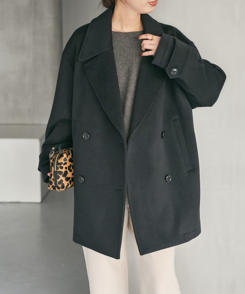 Spick & Span（スピックアンドスパン）の「《追加》S160ビーバーPコート（ピーコート・レディース・ブラック/チャコールグレー・36/38）」の15枚目の写真