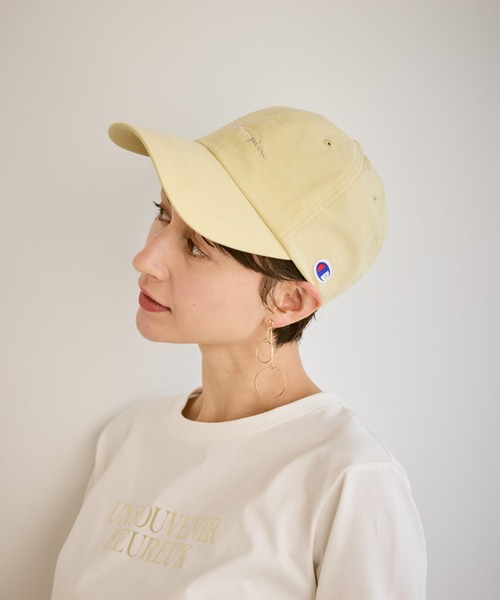 Champion（チャンピオン）の「【Champion/チャンピオン別注】Long visor cap/遮熱（キャップ・レディース・チャコールグレー/ブラウン/イエロー系その他/キナリ・FREE）」の4枚目の写真