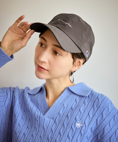 Champion(チャンピオン)の「【Champion/チャンピオン別注】Long visor cap/遮熱(キャップ・レディース・チャコールグレー/ブラウン/イエロー系その他/キナリ・FREE)」の5枚目の写真