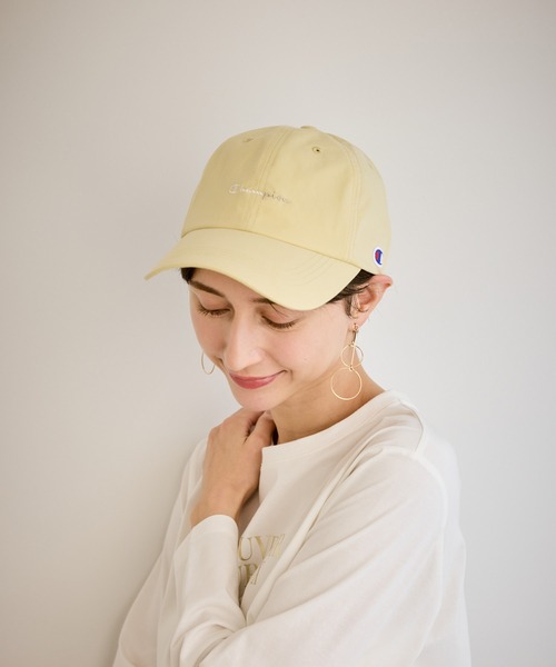 Champion(チャンピオン)の「【Champion/チャンピオン別注】Long visor cap/遮熱(キャップ・レディース・チャコールグレー/ブラウン/イエロー系その他/キナリ・FREE)」の7枚目の写真